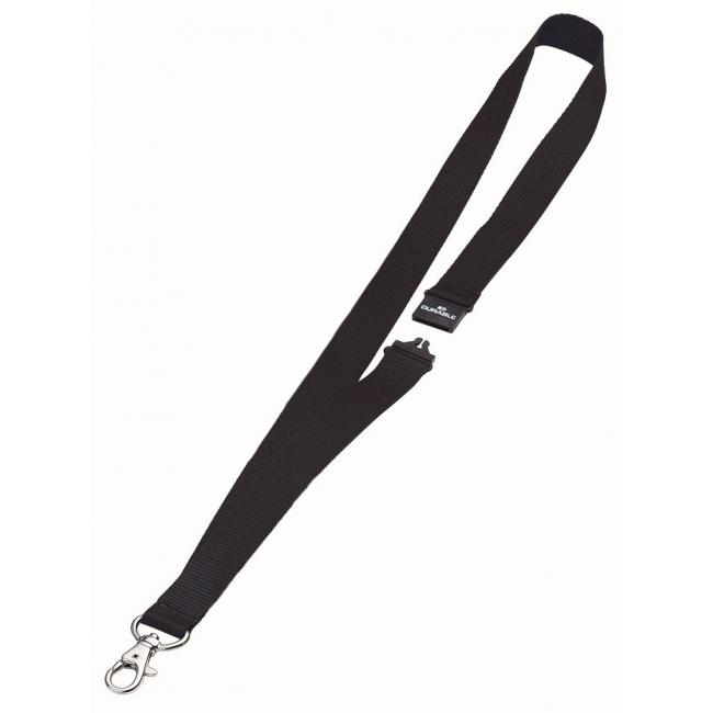 [DU813701] Závěsný řemínek DURABLE 20mm se skobou černý 10ks