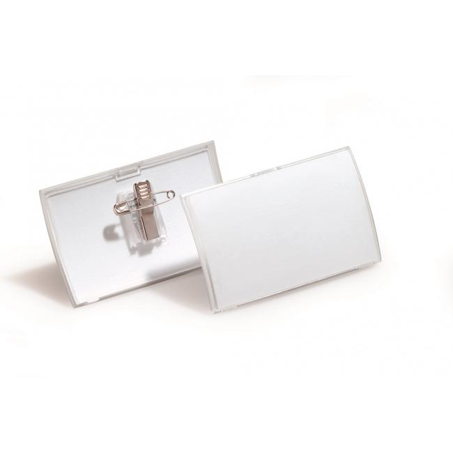 [DU821419] Visačka oblá PP kolíček+špendlík DURABLE CLICK FOLD 90x54mm 25ks