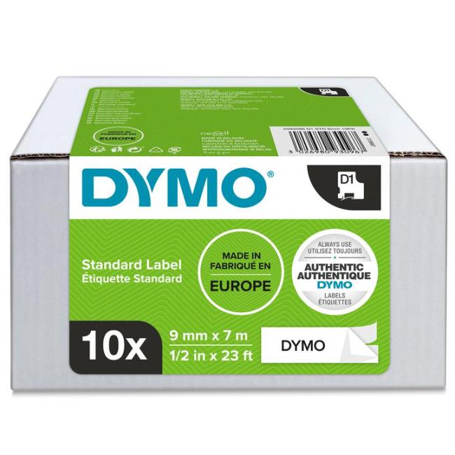 [DY093096] Samolepící páska Dymo D1 9 mm bílá/černá, 10ks