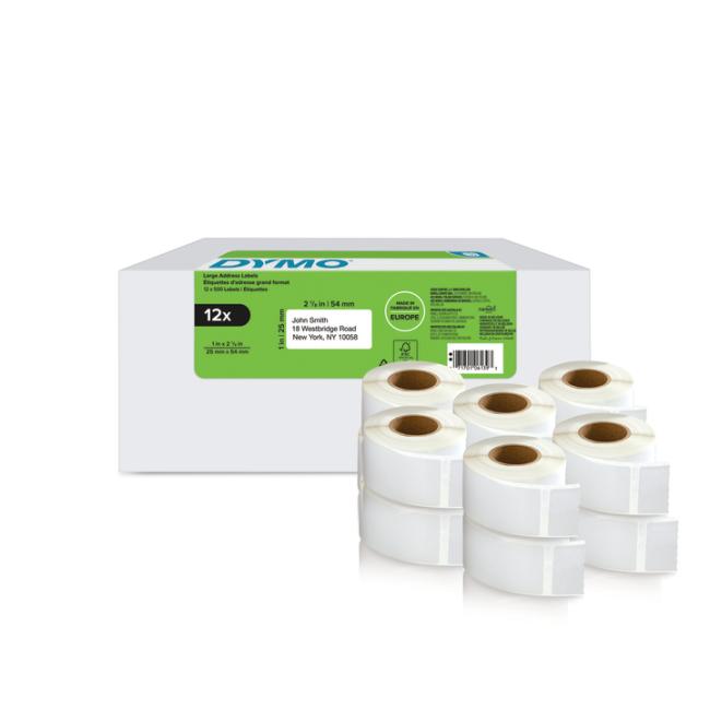 [DY177563] Samolepící etikety Dymo LW 54x25mm zpáteční adresy bílé 12 rolí