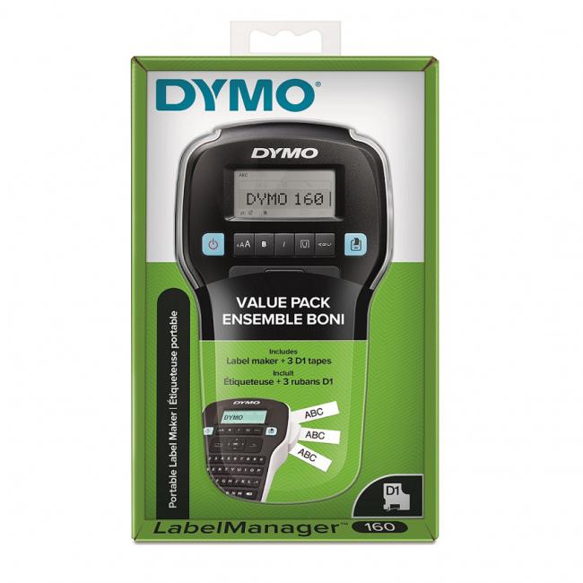 [DY214226] Dymo LM 160 tiskárna štítků a 3x D1 pásky 12mm x 7m černá na bílé