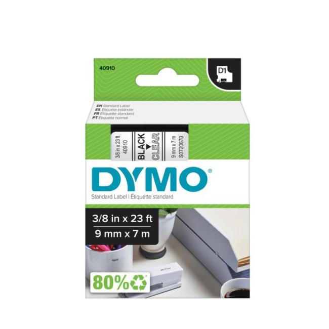 [DY720670] Samolepící páska Dymo D1 9 mm čirá/černá