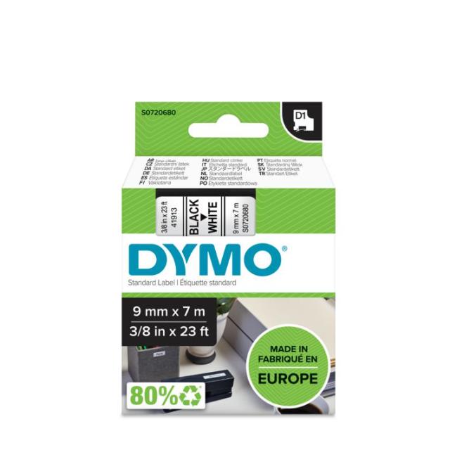 [DY720680] Samolepící páska Dymo D1 9 mm bílá/černá