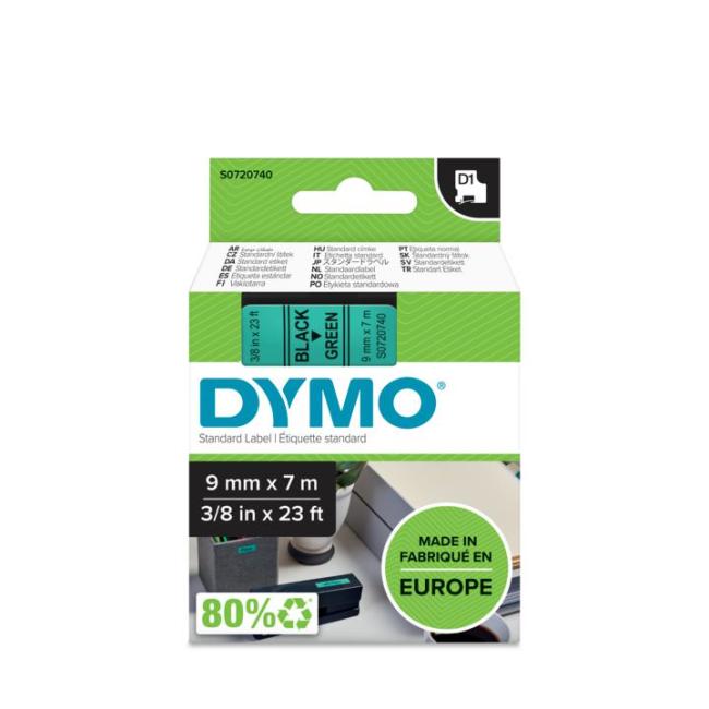 [DY720740] Samolepící páska Dymo D1 9 mm zelená/černá