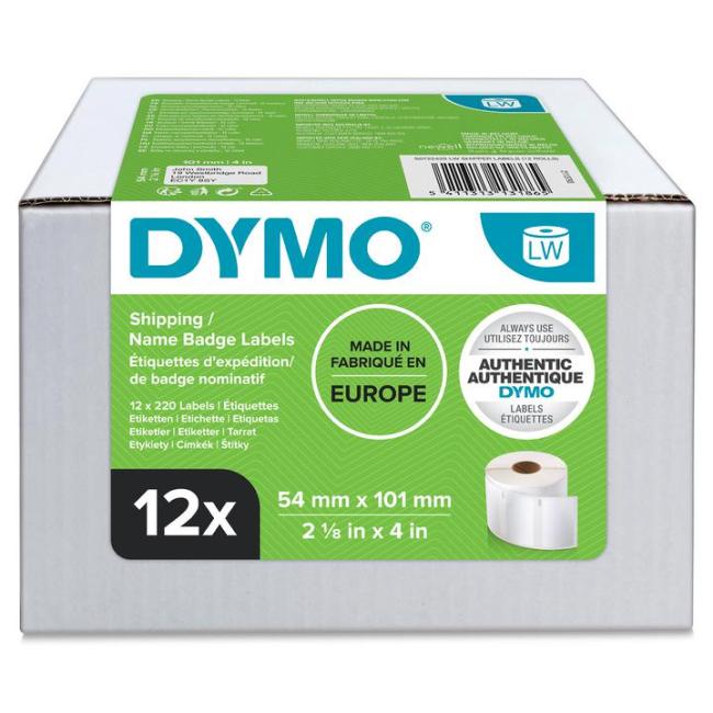 [DY722420] Samolepící etikety Dymo LW 101x54mm jmenovky balíky bílé 2640ks