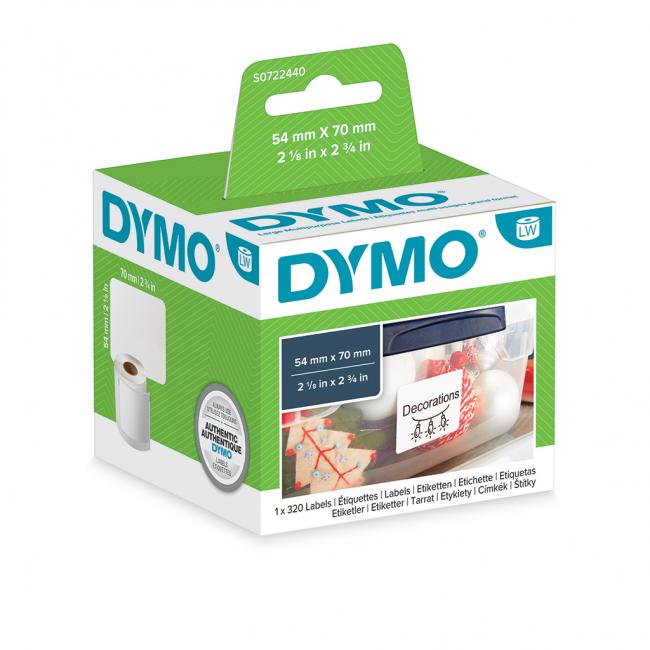 Samolepící etikety Dymo LW 70x54mm víceúčelové bílé