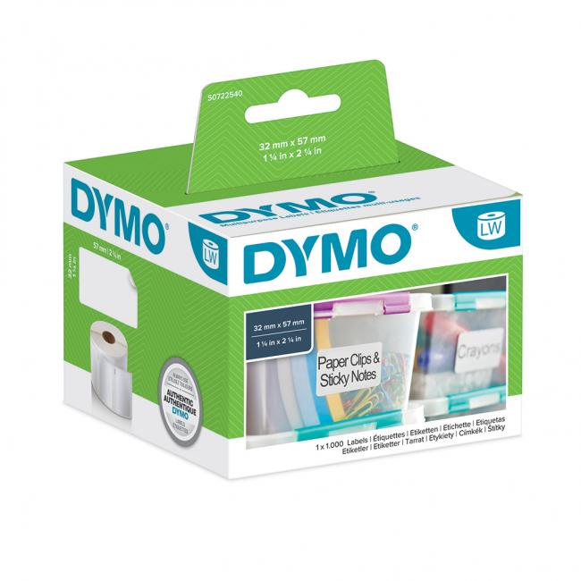 Samolepící etikety Dymo LW 57x32mm víceúčelové bílé