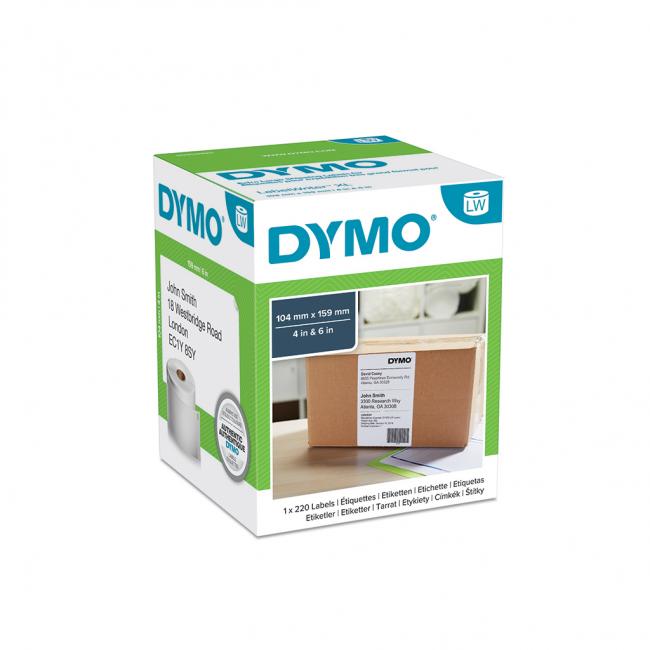 Samolepící etikety Dymo LW 4XL 159x104 mm extra velké bílé