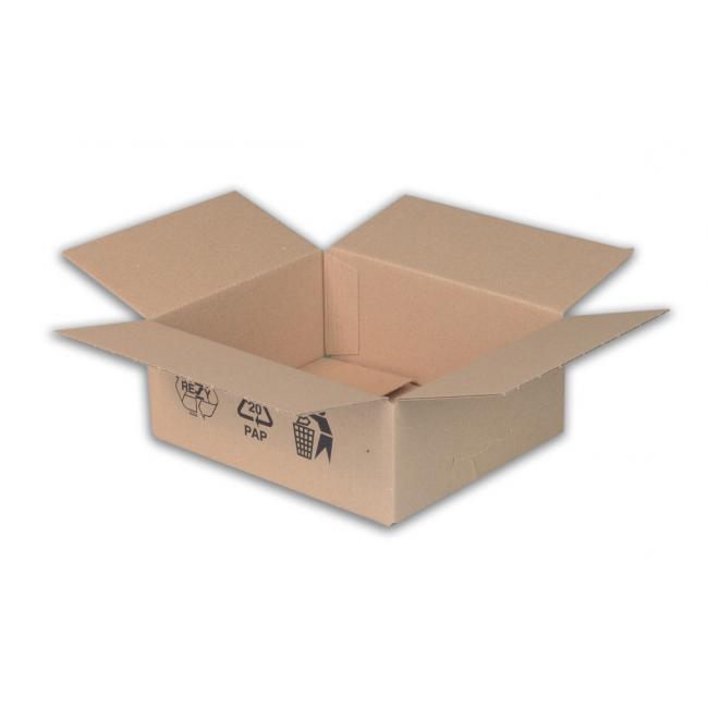 Krabice s klopou + recyklační znaky 200x150x100 mm