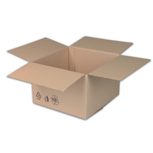 Krabice s klopou + recyklační znaky 300x200x100 mm