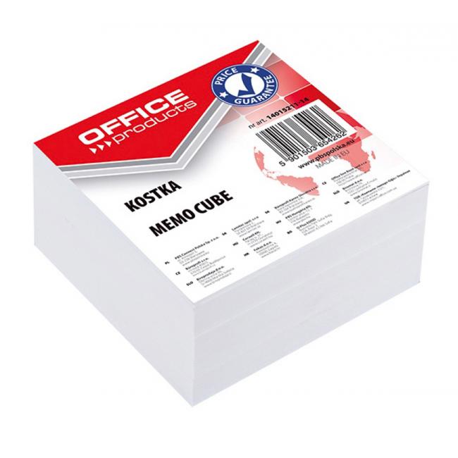 [EC231114] Poznámkový bloček kostka Office products nelepená bílá, 85 x 85 x 40 mm