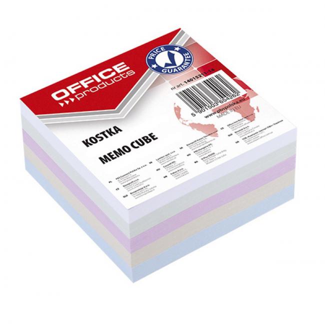 [EC231199] Poznámkový bloček kostka Office products nelepená mix barev, 85x85x40 mm