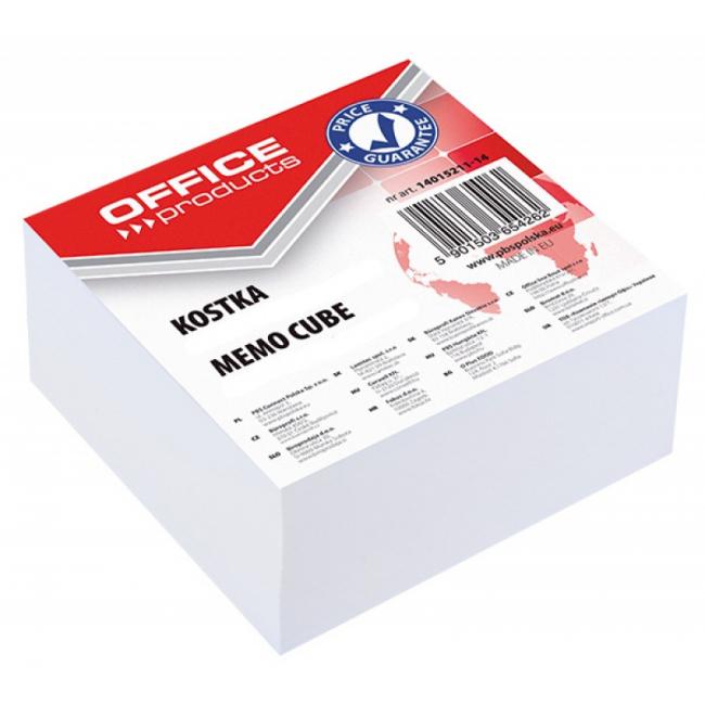 Poznámkový bloček kostka Office products lepená bílá, 85x85x40 mm