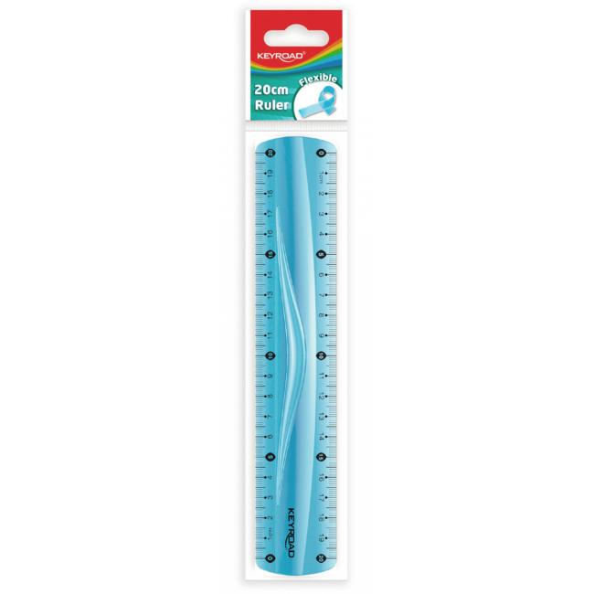 [EC970851] Pravítko KEYROAD 20 cm, ohebné, mix barev
