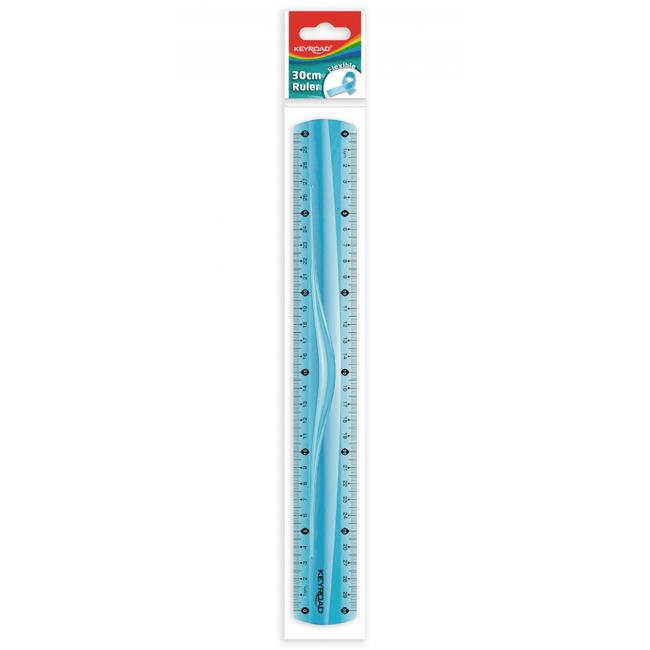 [EC970854] Pravítko KEYROAD 30 cm, ohebné, mix barev