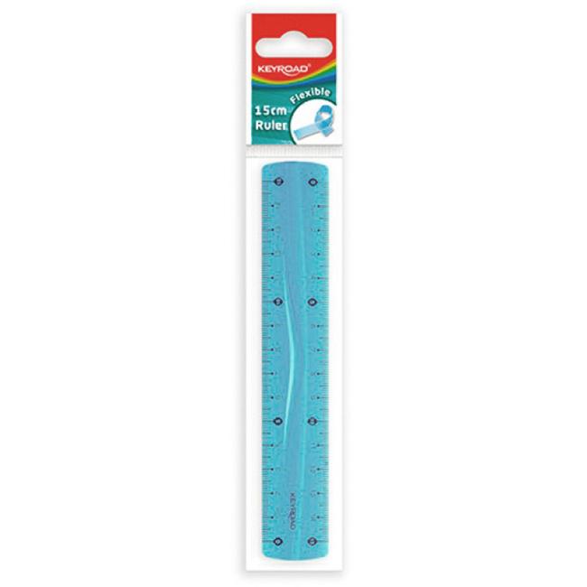 [EC970855] Pravítko KEYROAD 15 cm, ohebné, mix barev