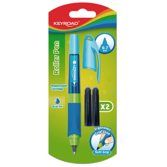 [EC971173] Kuličkové pero KEYROAD Easy Writer 0,7 mm, blistr, 2 náplně, mix barev
