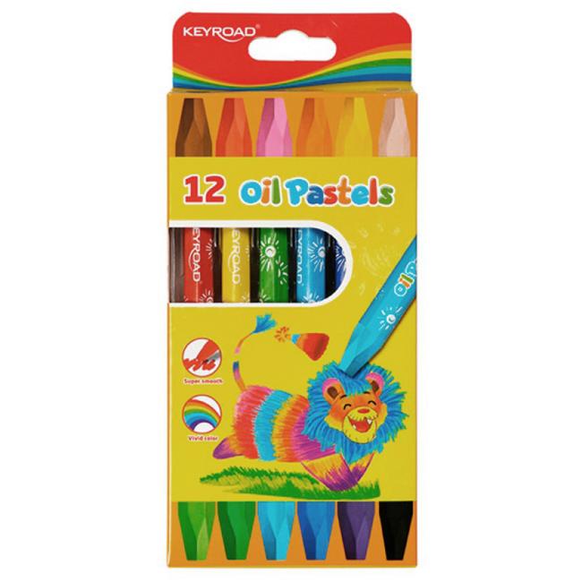 Olejové pastelky KEYROAD, 12 barev