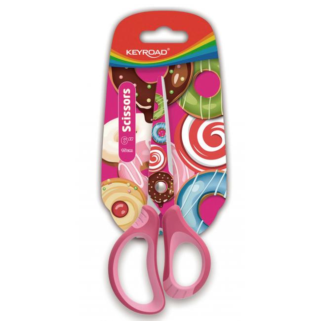 [EC971675] Školní nůžky KEYROAD Tatto Soft, blistr, mix barev