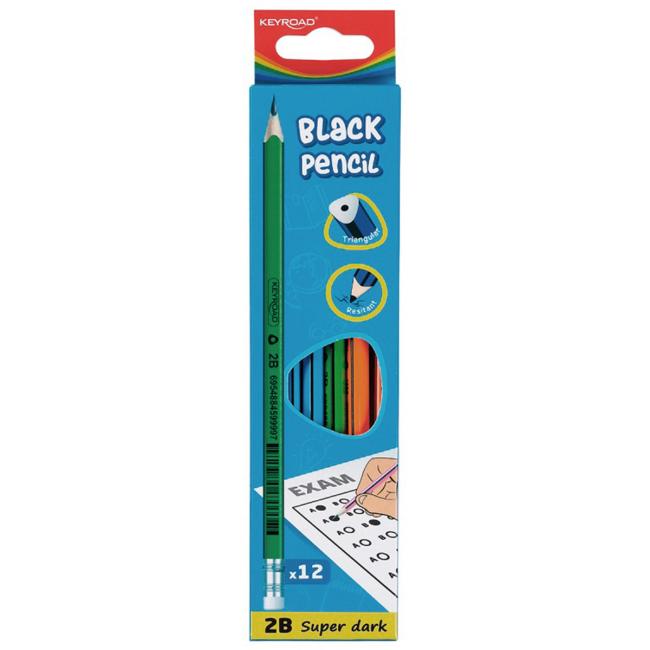 [EC971713] Sada tužek KEYROAD dřevěná 12 ks, mix barev