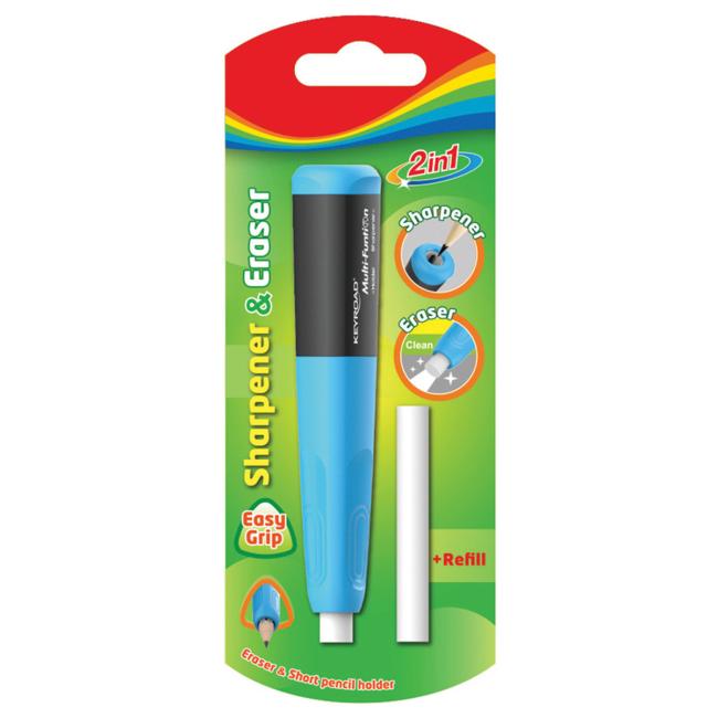 [EC972183] Struhadlo plastové s gumou KEYROAD, náplň, blistr