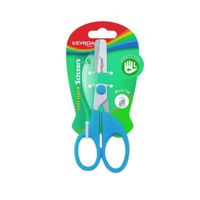 Dětské nůžky KEYROAD Kids pro leváky 13 cm, blistr, mix barev