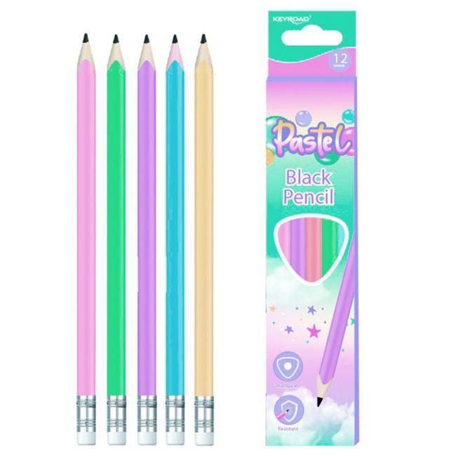 Sada tužek KEYROAD Pastel color collection! 12 ks, mix barev