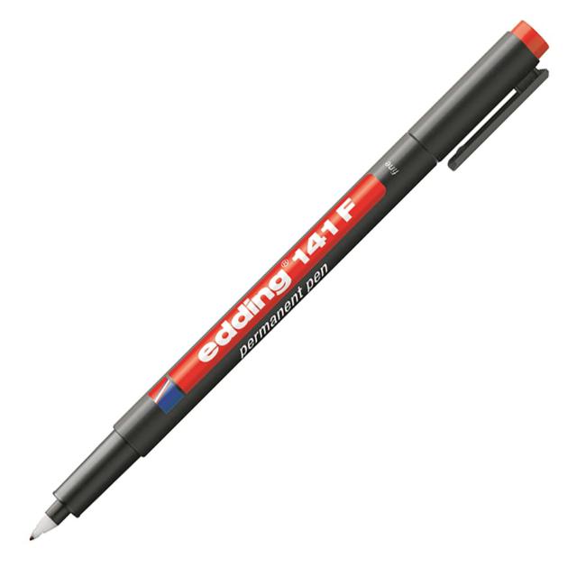 [ED014102] Permanentní popisovač edding 141 F červený