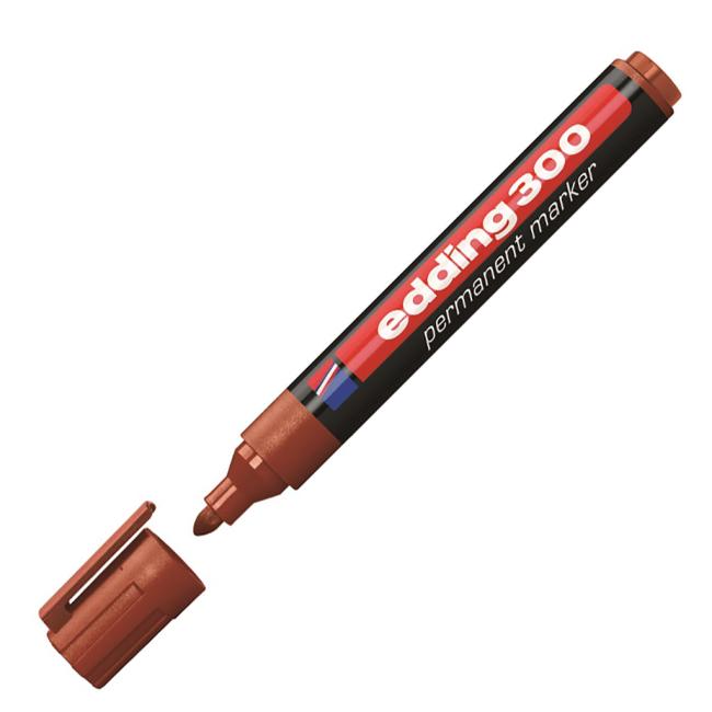 Permanentní popisovač edding 300 hnědý