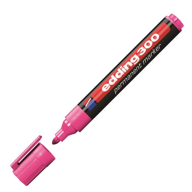 Permanentní popisovač edding 300 růžový