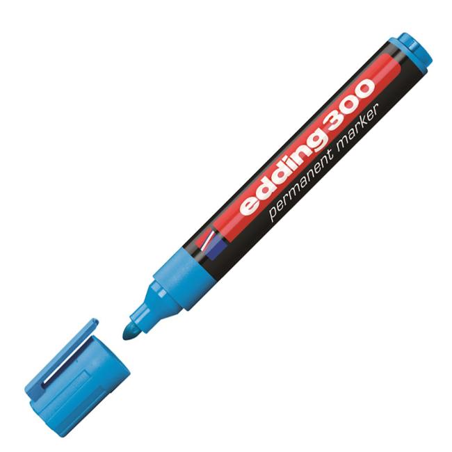 Permanentní popisovač edding 300 světle modrý