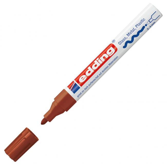 Lakový popisovač edding 750 hnědý
