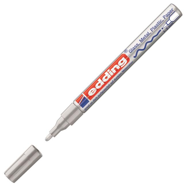 Lakový popisovač edding 751 stříbrný