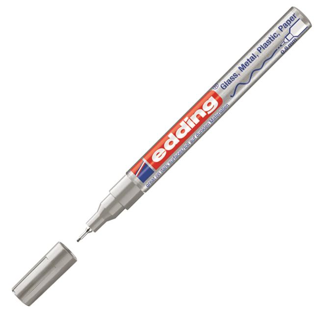 Lakový popisovač edding 780 stříbrný