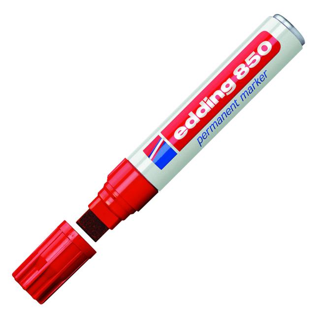 Permanentní popisovač edding 850 červený