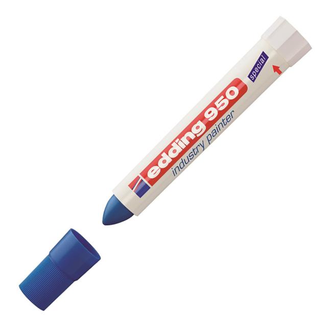 Průmyslový voskový popisovač edding 950 modrý
