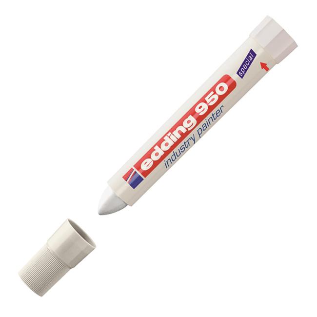 [ED095049] Průmyslový voskový popisovač edding 950 bílý