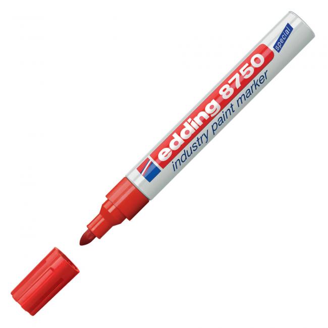 [ED875002] Průmyslový lakový popisovač edding 8750 červený