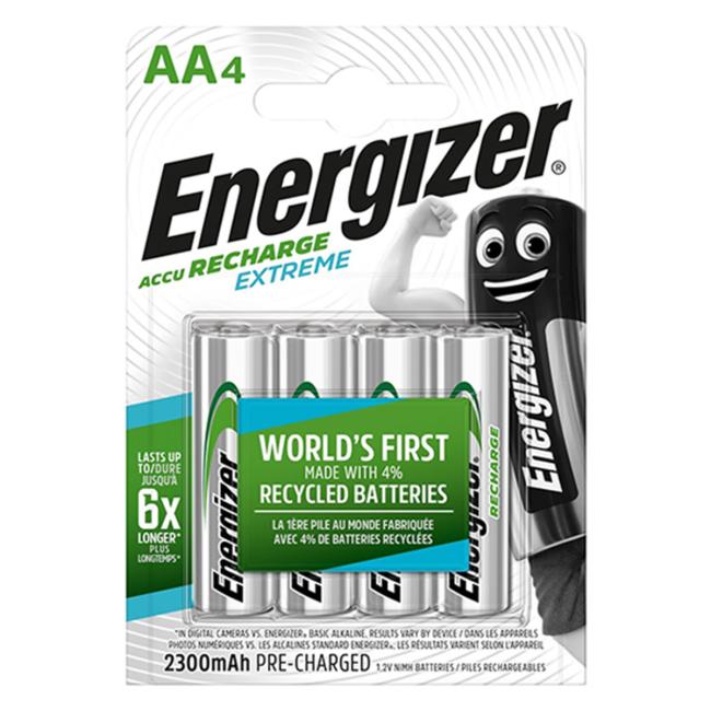 [EN635429] Baterie Energizer tužková nabíjecí 2300 mAh AA-HR6 / 4 ks