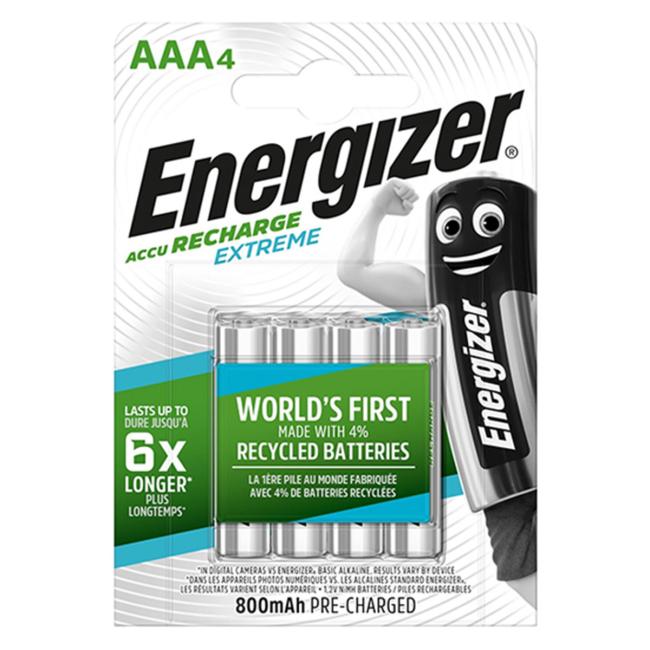 Baterie Energizer mikrotužková nabíjecí 800 mAh AAA-HR03 / 4 ks