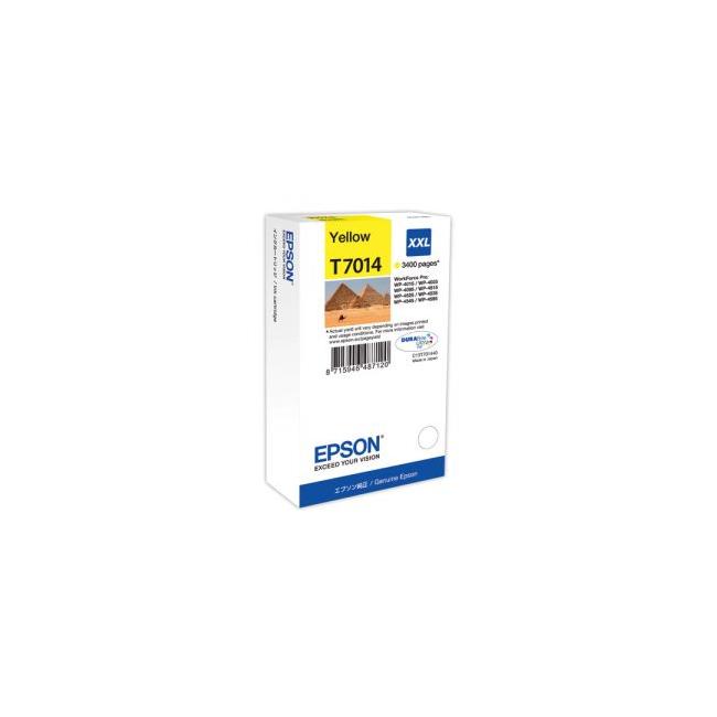 Inkoustová náplň Epson T7014 yellow XXL C13T701440 pro WP4000/WP4500 (3.400 str.)
