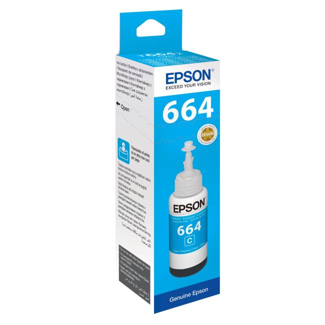 [EP020250] Inkoustová náplň Epson C13T66424A cyan pro L100/L200/L300/L1300/L355/L365/L386 (4.000 str.)