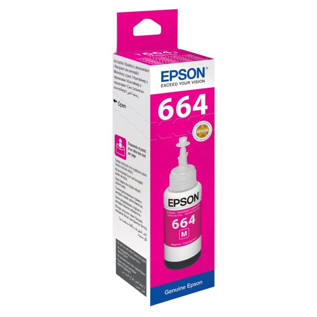 Inkoustová náplň Epson C13T66434A magenta pro L100/L200/L300/L1300/L355/L365/L386 (4.000 str.)