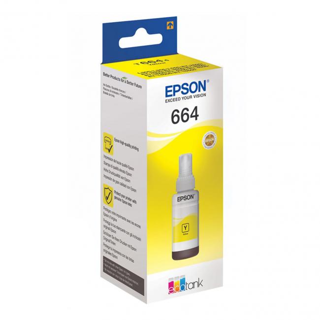 Inkoustová náplň Epson C13T66444A yellow pro L100/L200/L300/L1300/L355/L365/L386 (4.000 str.)