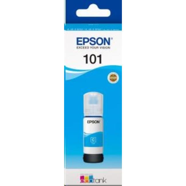 Inkoustová náplň Epson ecoTANK 101 cyan C13T03V24A pro L4150/4160/6160/6170 (6.000 str.)