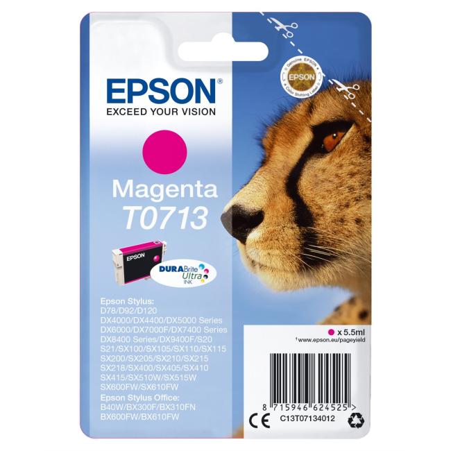 Inkoustová náplň Epson T07134011 magenta pro D78/DX4000/4050/5000/5050/6000 (5,5 ml)