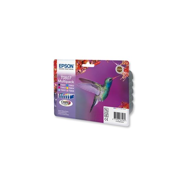 Inkoustová náplň Epson T080740 CMYK,LC,LM multipack pro SP R265/R285/R360/RX560/RX585