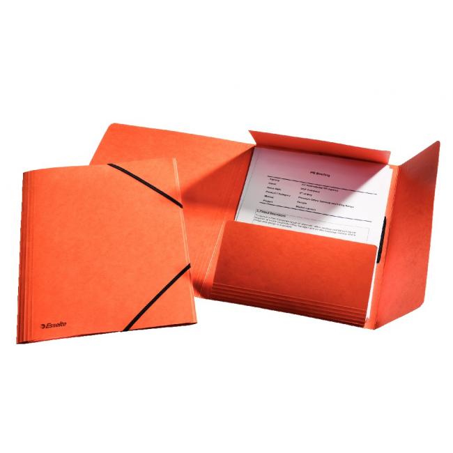 [ES026594] Prešpánový obal s gumičkou Esselte oranžový