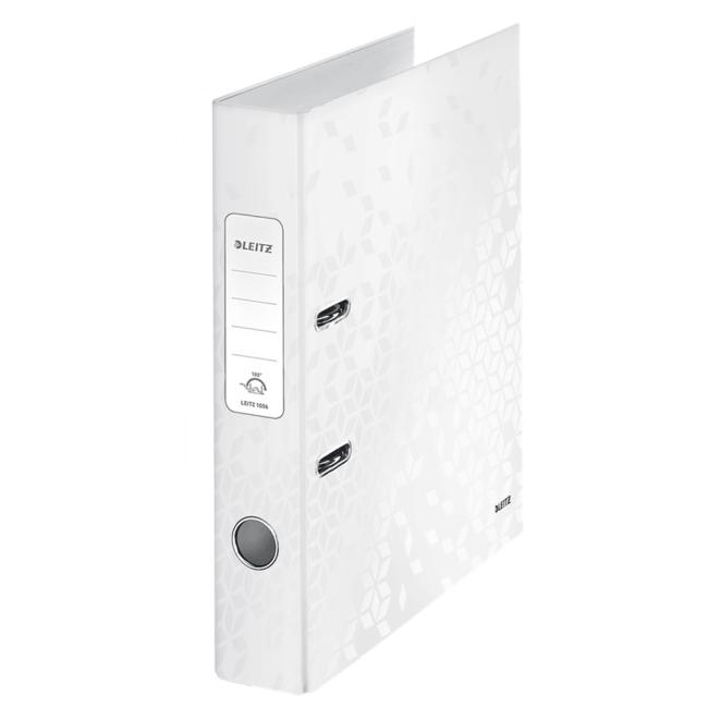 Pákový pořadač Leitz 180° WOW 5cm perleťově bílý