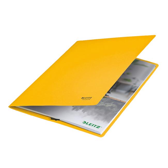 Kartonový obal s gumičkou Leitz Recycle žlutý